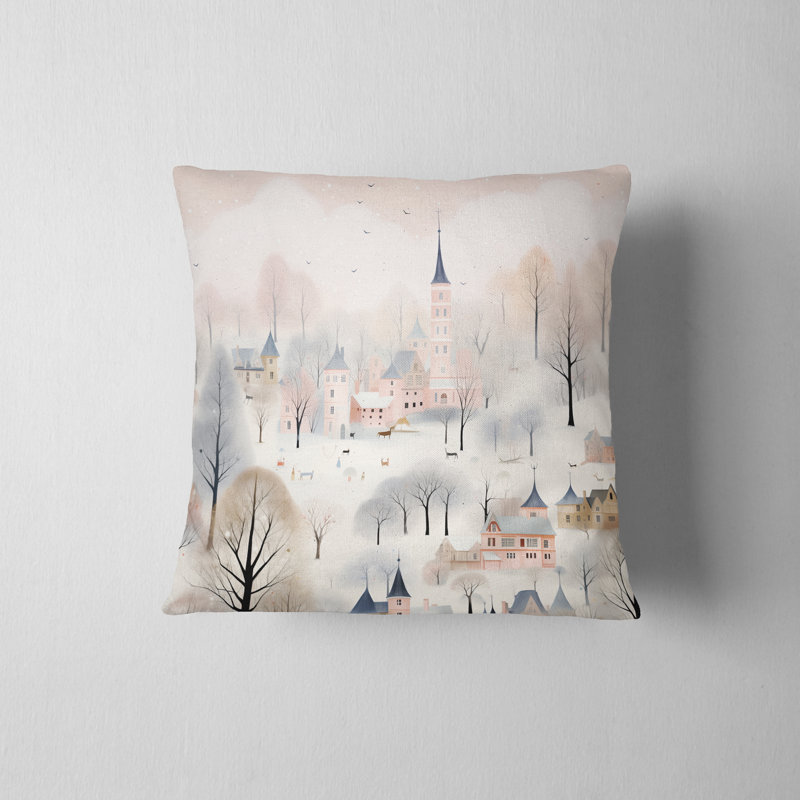 Housse de coussin Winter Village, H 16 po x l 16 po
