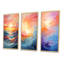 «Bold Pastel Sunset», 3 pièces sur toile-1656044344-1656044346