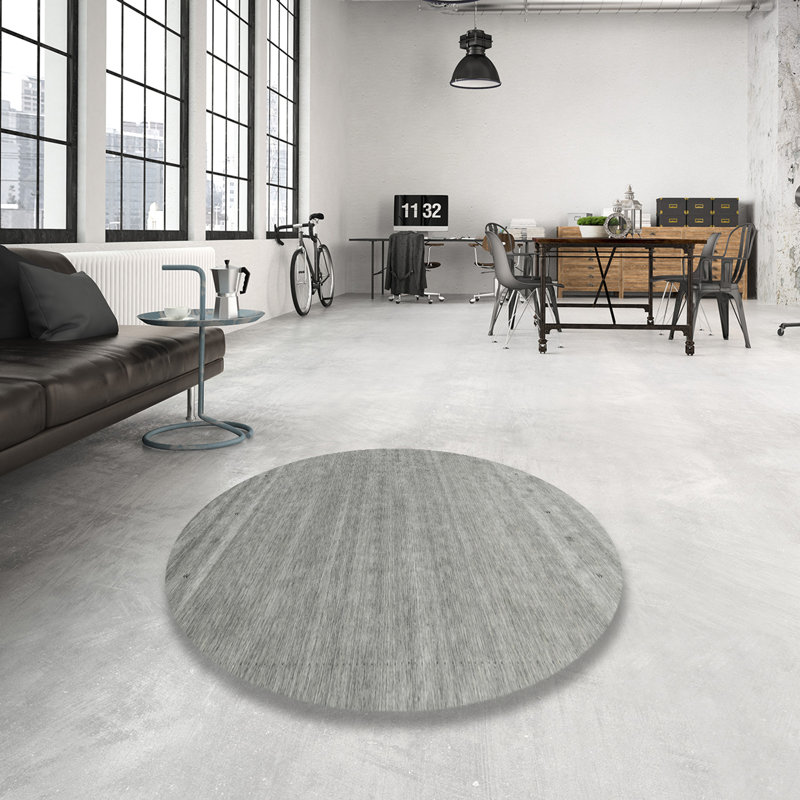 Tapis gris zone contemporaine, Rond 4 pi