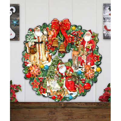 Crochet de porte de Noël pour couronne de père Noël
