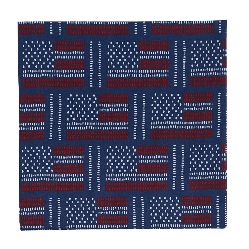  Ensemble de 4 serviettes à drapeaux, Carré 20 po