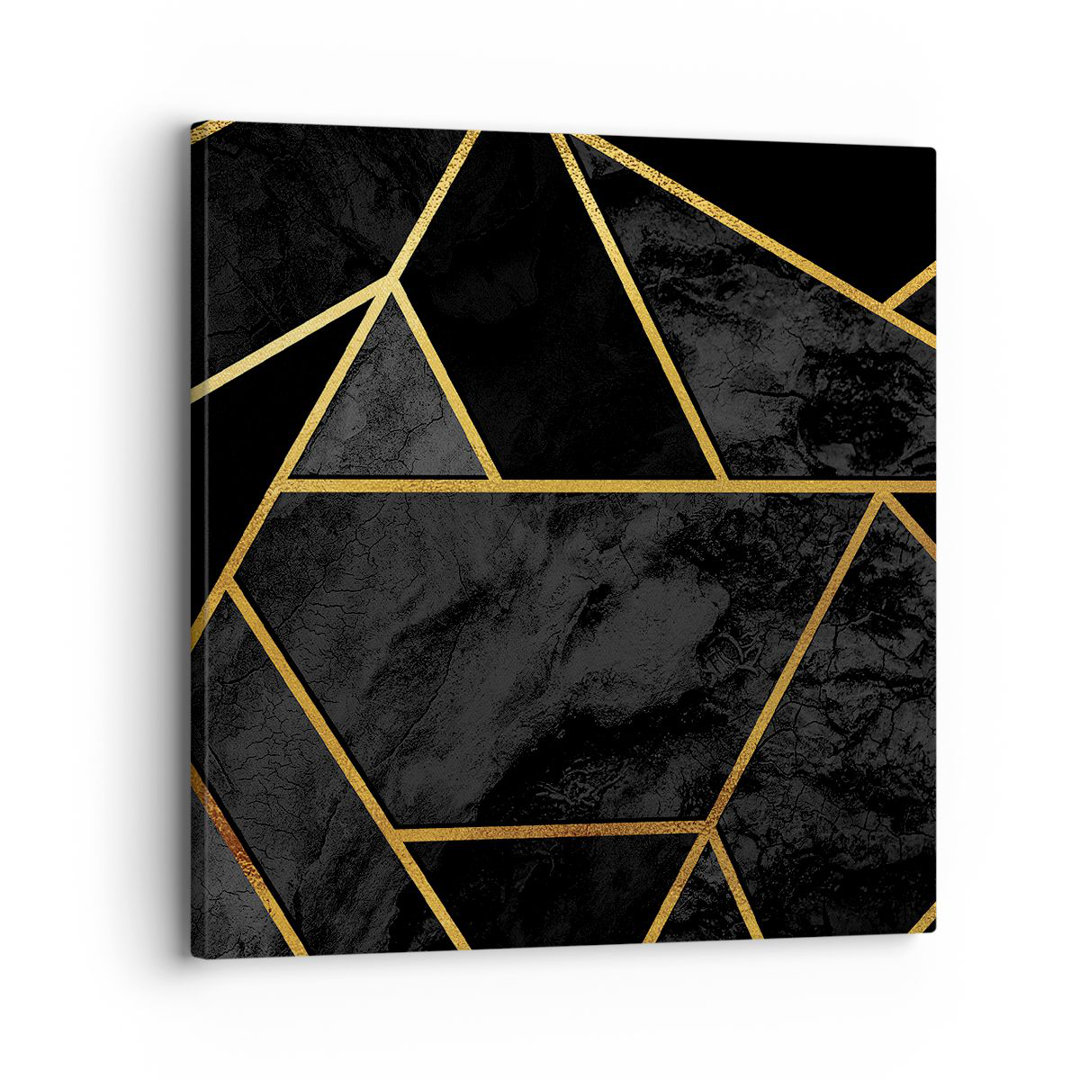 Leinwandbild Abstraction Gold Black