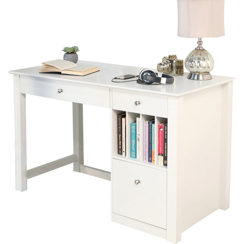 Bureau d'ordinateur avec tiroir classeur Goodyear, Blanc