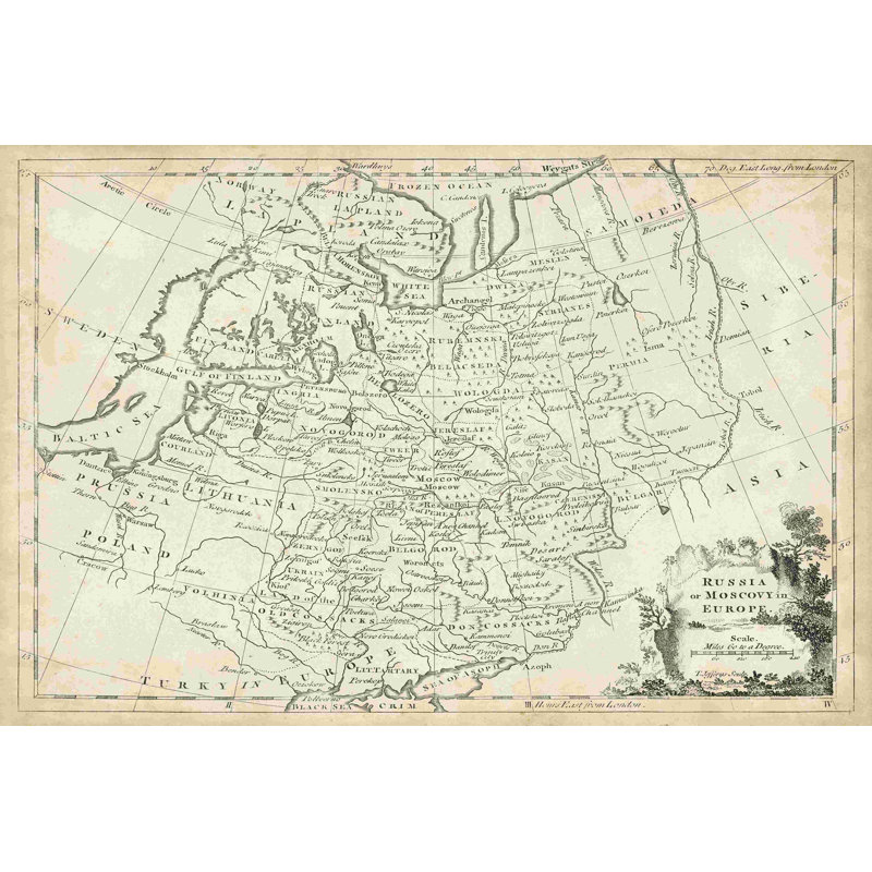 Carte de la Russie, H 20 po x l 30 po