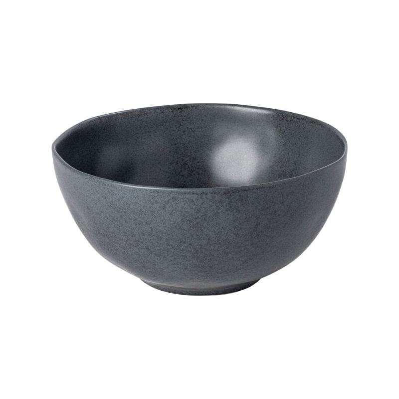 Livia Stoneware Serving Bowl, Matte Black