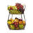 Gourmet Basics by Mikasa Loop and Lattice 2 Tier Divided 1 fl oz. Fruit Bowl