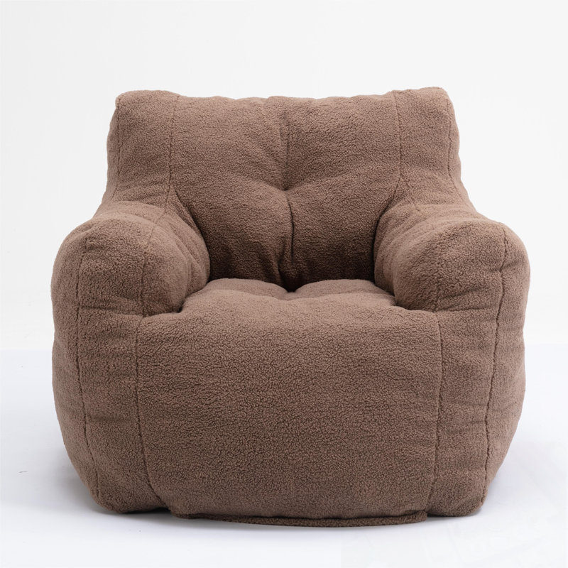 Teddy Fabric Tufted Foam Addilynn, Dark Gray