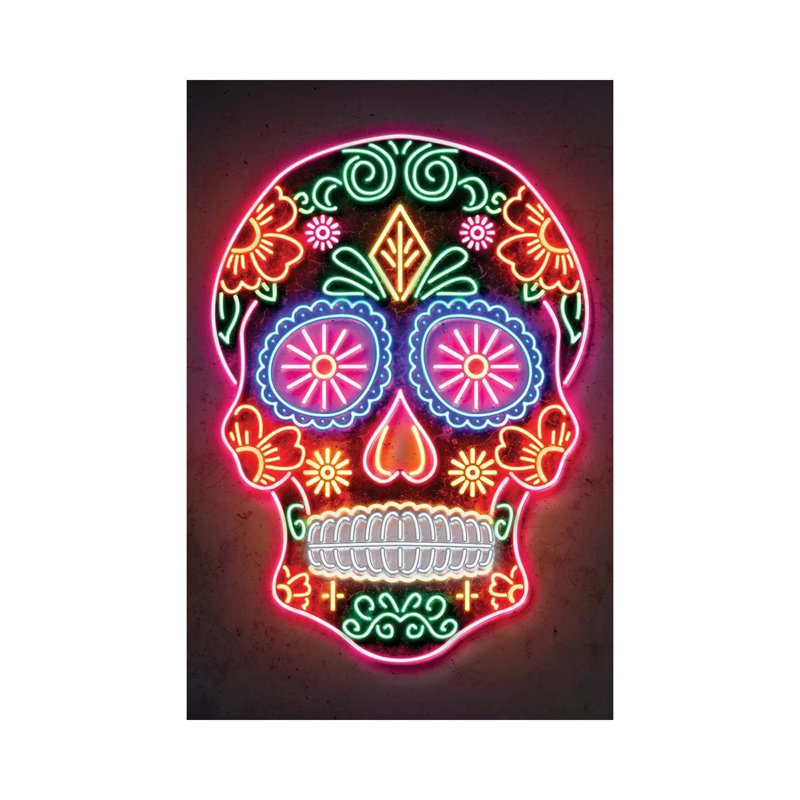 Day of the Dead 1 Piece Wrapped Canvas Wall Art, 20.32 cm H x 30.48 cm W
