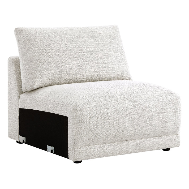 Fauteuil d'appoint rembourré Bodhild Boucle, Perle 100% polyester