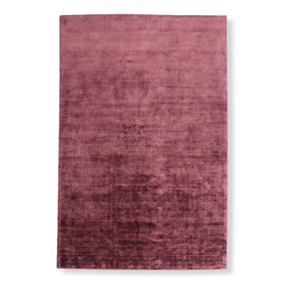 Hand-Loomed Lux Silk Dark Mauve Area Rug
