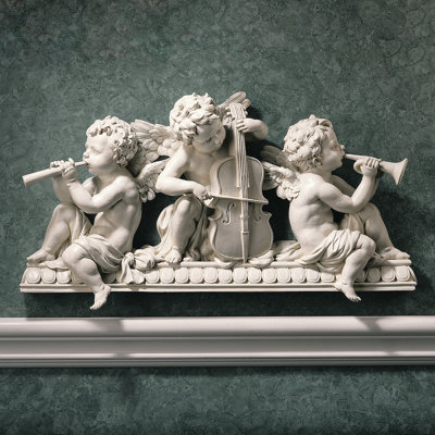 Fronton mural sculptural Angelic Notes