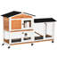 Enclos pour petits animaux 62 po en bois, toit en asphalte, plateau amovible, portes verrouillables, cage à cobaye en bois disponible en option, fiabilité, roues