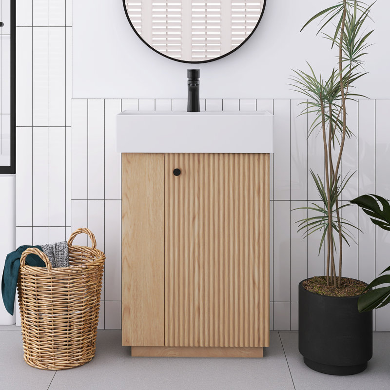 Meuble-lavabo 21,6 po avec lavabo en céramique