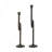 S/2 Black and Gold Iron Candle Holders with Playful Loop Design,  S:5x4x15"  L:5x4x18"