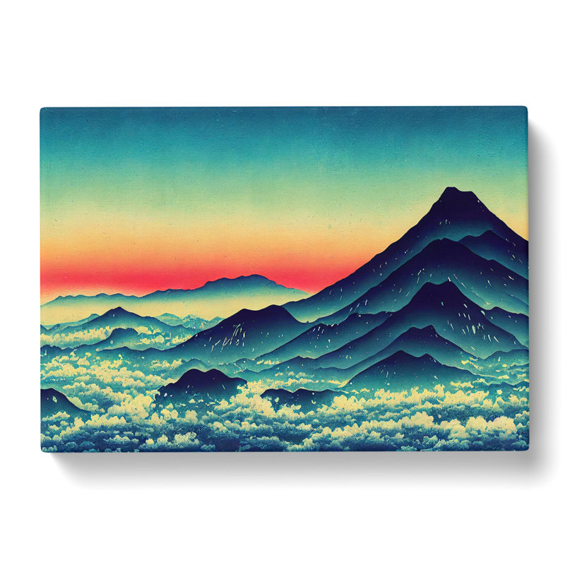 Sunset Japanese Mountain Vol.4 - Wrapped Canvas