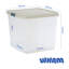 Wham Clip 37L Square Plastic Storage Boxes with Secure Clip Lock Lids. L:39.5 x W:39.5 x H:33.5cm Clear/Stone/Slate Grey-2027439689