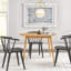 Aubrianah Pine Round Solid Wood Dining Table