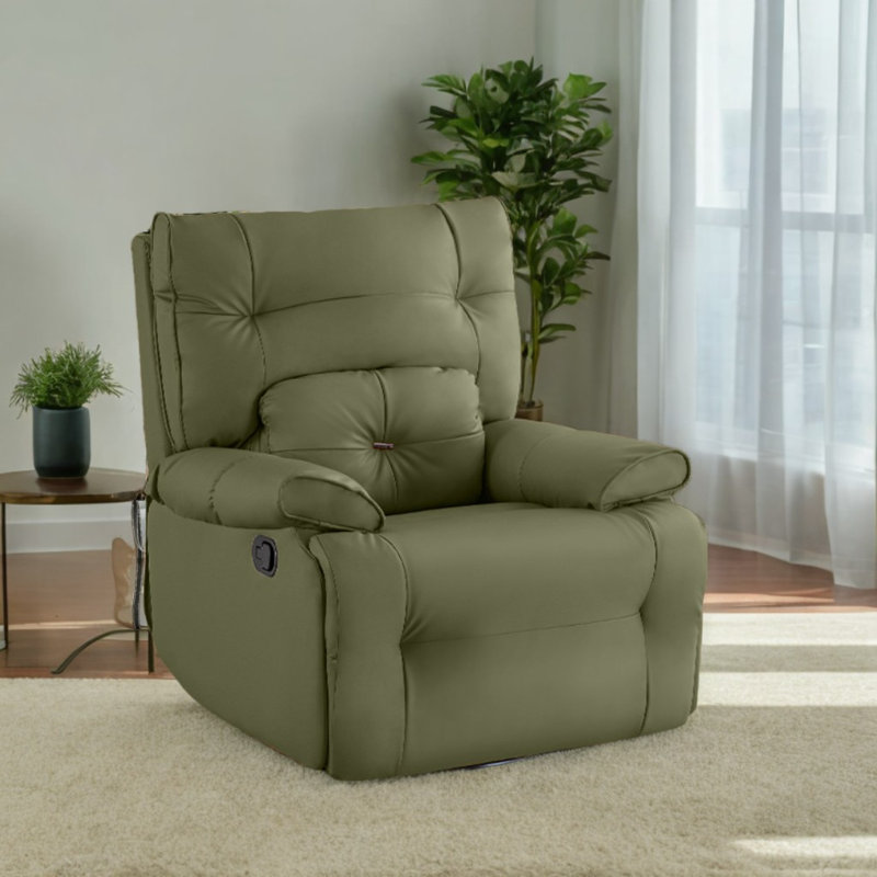 Fauteuil inclinable pivotant en similicuir Nolff, Vert