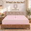 Drap-housse 100 % coton égyptien, 1000 fils/cm², poches profondes de 40 cm (16 pouces), format Queen, couleur rose poudré-134020184-134020187