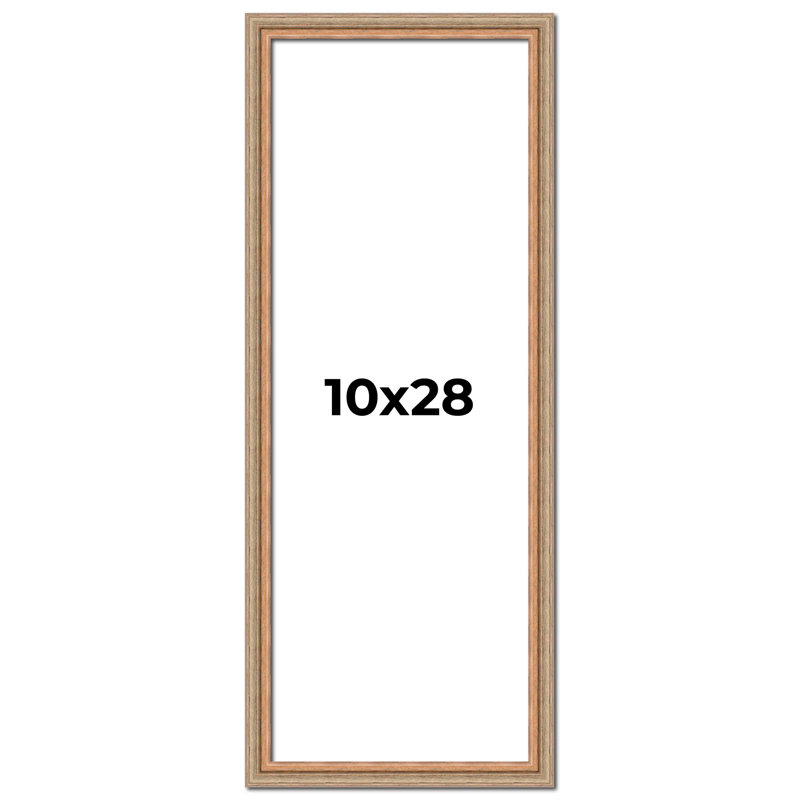 Javarious Beige Solid Wood Single Picture Frame, 10" W x 28" H