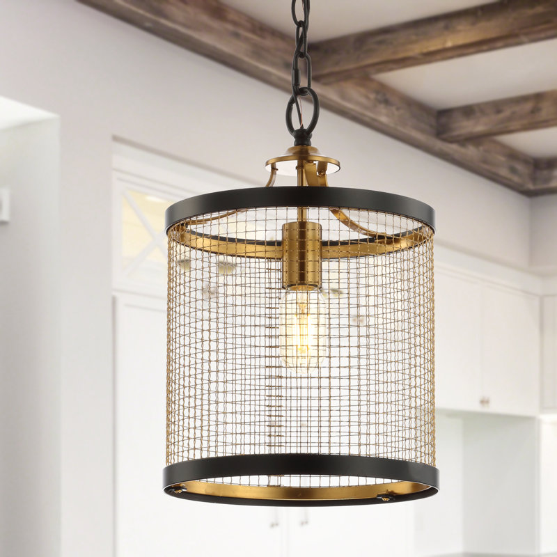 Sessoms 1 - Light Black/Brass Gold Pendant