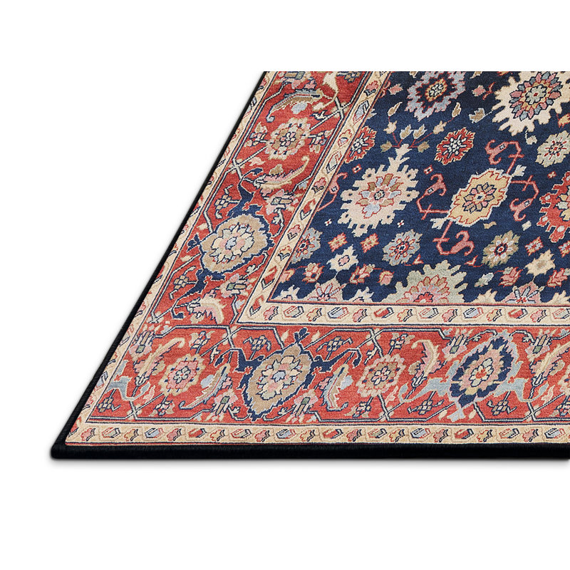 Tapis oriental rouge et bleu, Rectangle 3 pi x 5 pi