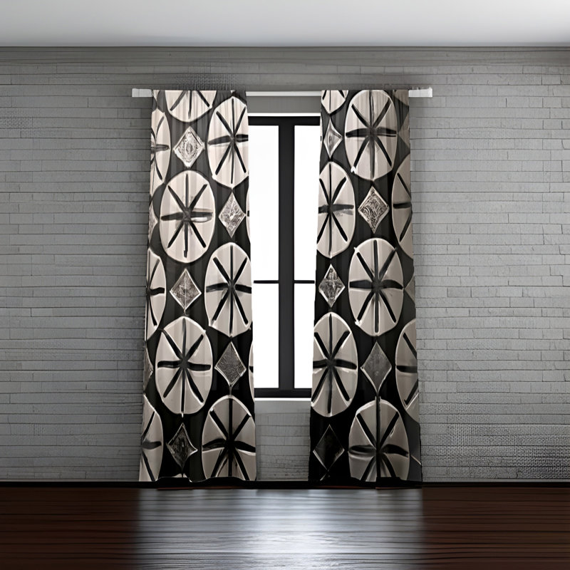 Rideau en polyester Amzie, L 20 po x L 61 po