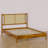 Oliver Solid Wood Platform Bed with Rattan Headboard-360424246-359415752