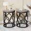 Ensemble de 2 tables de bout en bois manufacturé et en métal H 23,62 po Brookview-351479078