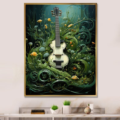 «Music Guitare Meadows Grass Green II» sur toile