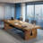 rectangular solid wood conference table-1078082645