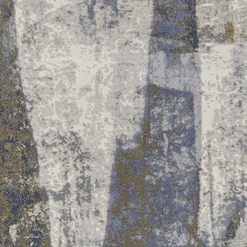 Tapis de couloir bleu et gris
