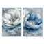 «Beautiful Peony Meadows In England - Pivoines, art sur toile, art mural floral blanc 2 pièces