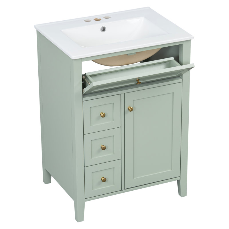Meuble-lavabo moderne 24 "avec lavabo, Vert