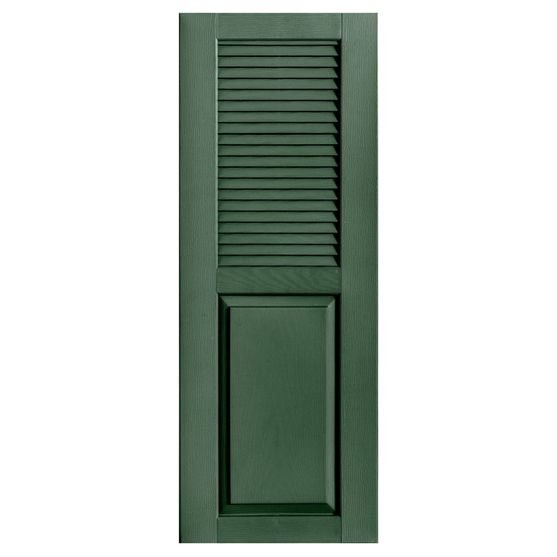 Combinaison droite à persiennes combinées, 15 po, 53 po, Vert