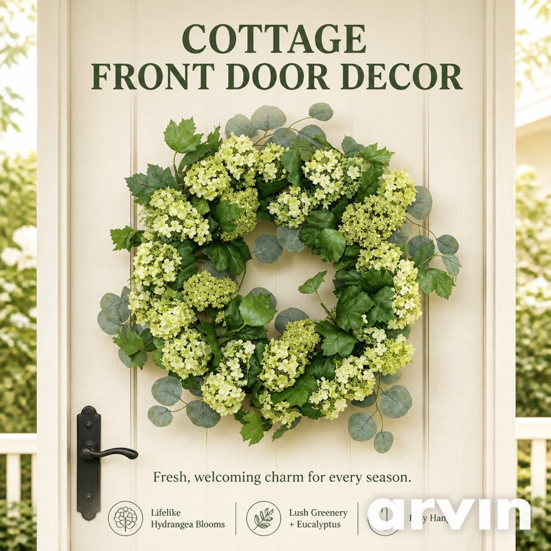 Couronne d'eucalyptus 24 po Snowball 