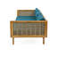 Lit de jour Claremont 3 places avec accoudoirs en rotin (coussin en teck)-1623723663