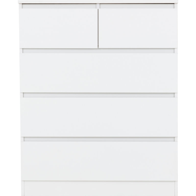 80cm W 5 - Drawer Chest of Drawers, White