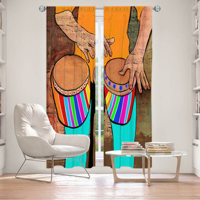 Paire de rideaux obscurcissant avec passe-tringle Delaughter Room