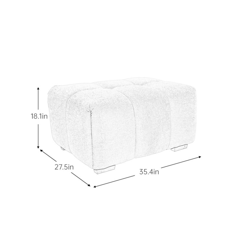 33 Sofas Chenille - Ottoman, Exquisite Design With  Comfort And Flexible Configuration Options, Green