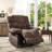  38.9" Wide Cozy and Supportive Manual Recliner Chair with Heat and Vibration Massage-1666444486