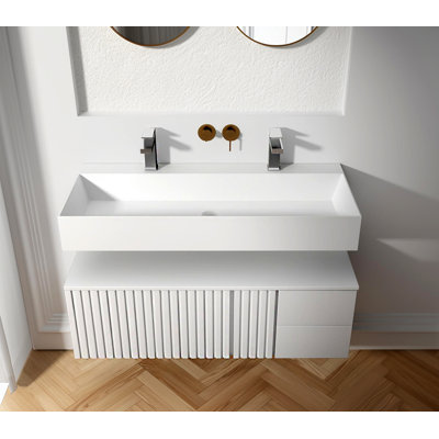 Lavabo vasque de salle de bain en résine de pierre Art moderne 25A26D