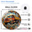 Horloge murale orange en forme de camion - horloge murale moderne en verre 12 po