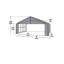 Sheltercoat 22 x 20 pi Garage Peak Green Std-115750184-115750162