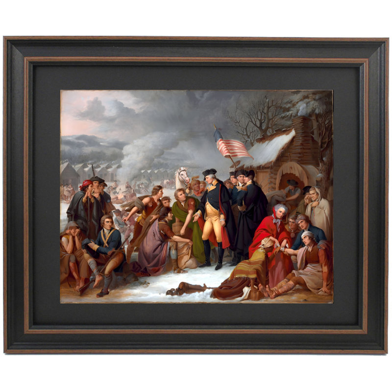 George Washington à Valley Forge par Tompkins Harrison Matteson, H 19 po x l 24 po