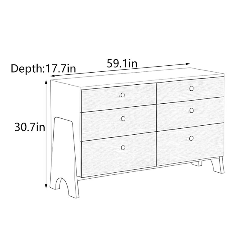 Armoire d'entrée Mid-Century, H 30,7 po x l 59,1 po x P 17,7 po 