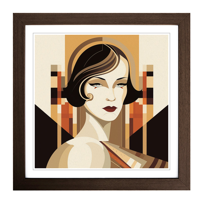 Single Picture Frame Print on Wood, Walnut