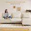 4 Seater Corduroy Sofa & Chaise-1353055268