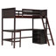 Lit mezzanine simple avec tablettes et bureau, lit mezzanine en bois avec bureau-1768684167