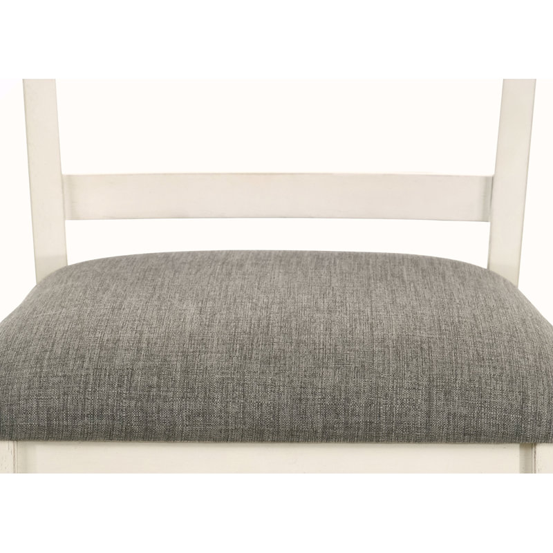 Mobilier de salle à manger 2 pièces, Blanc, Gris foncé